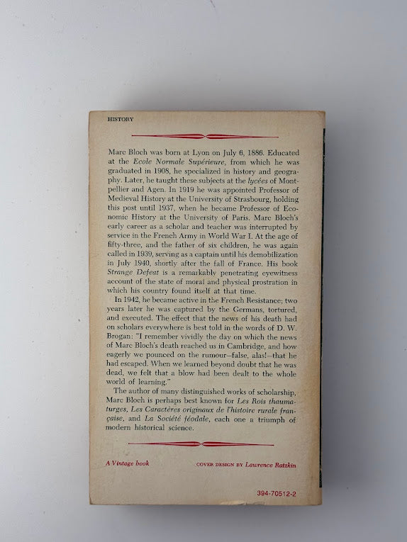 The Historian's Craft by Marc Bloch