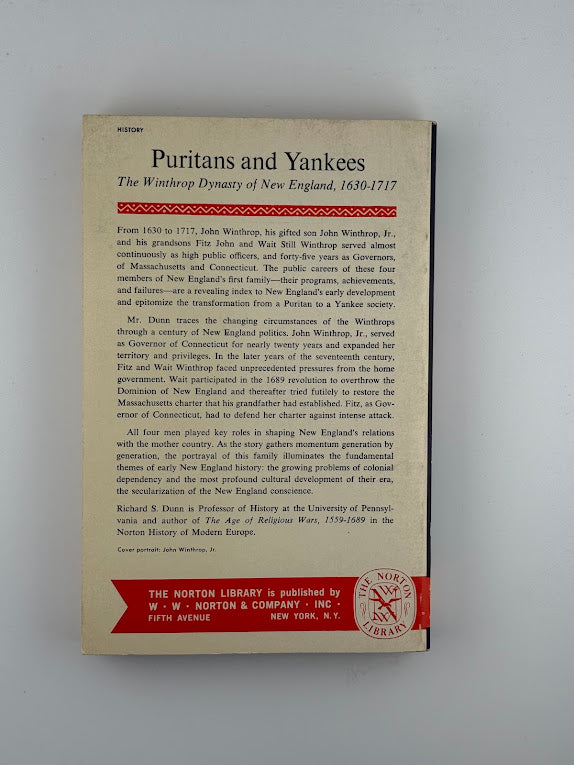 Puritans and Yankees by Richard Dunn