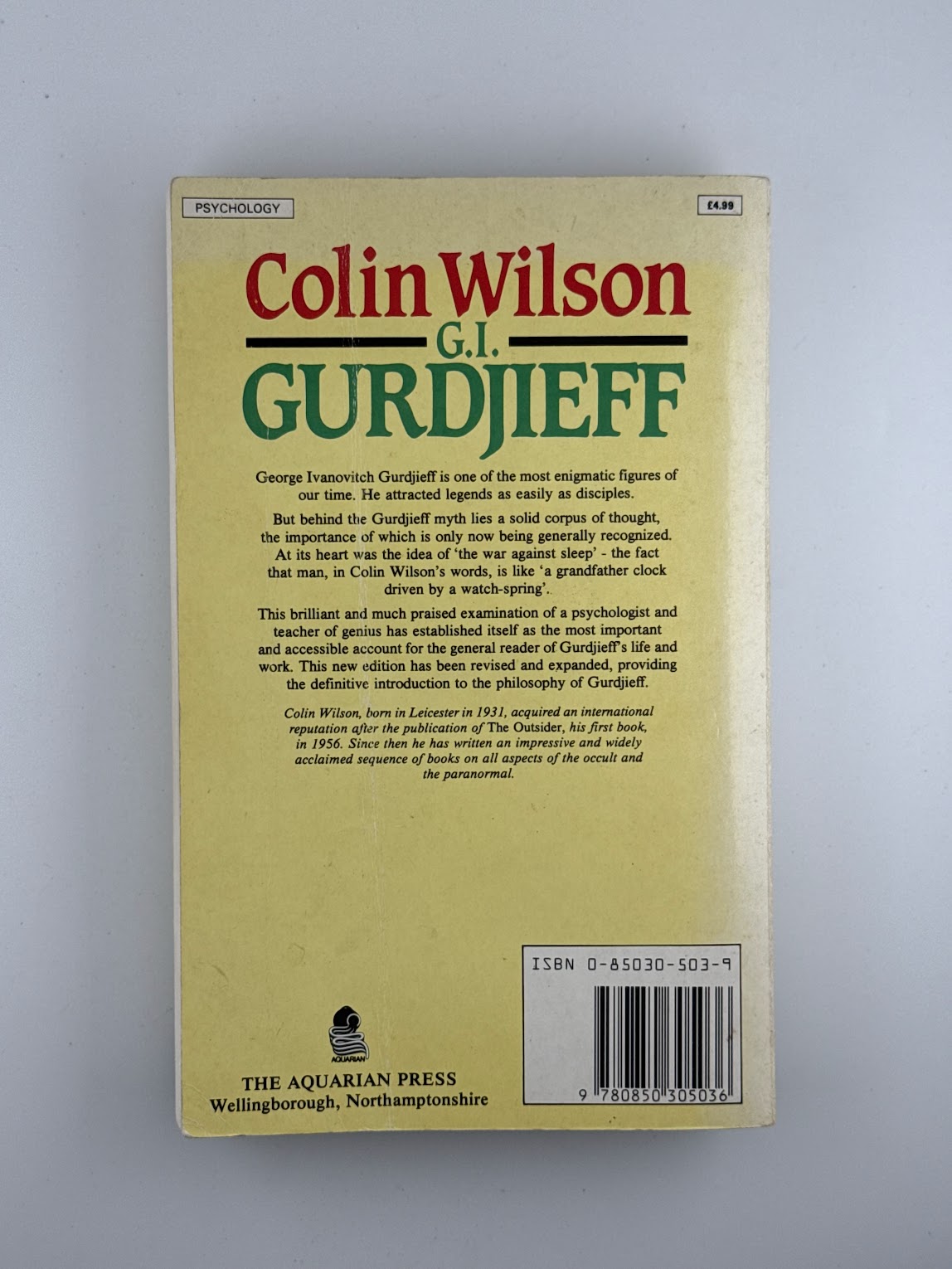 G.I. Gurdjieff The War Against Sleep by Colin Wilson