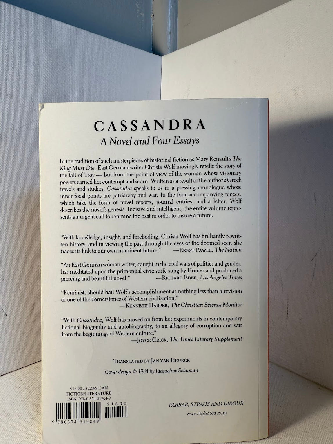 Cassandra by Christa Wolf