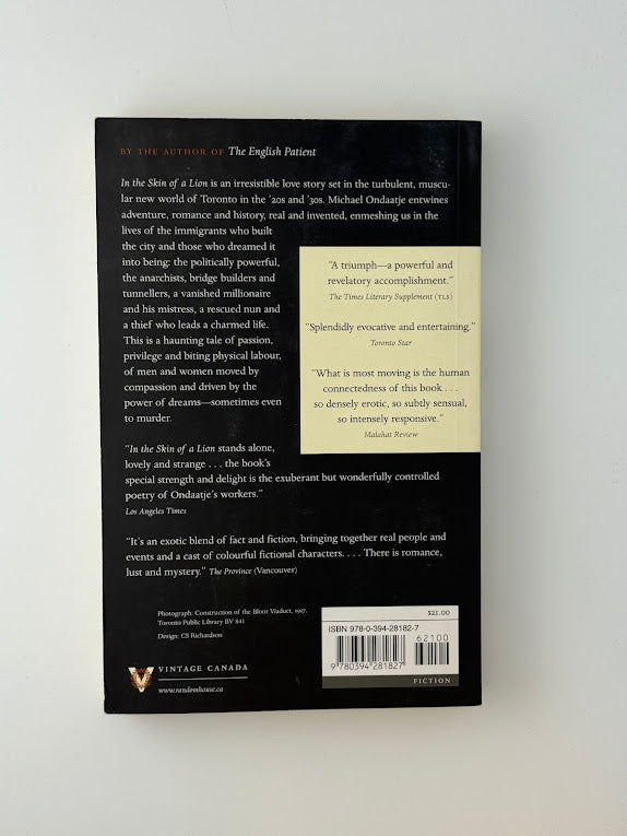 In the Skin of a Lion by Michael Ondaatje