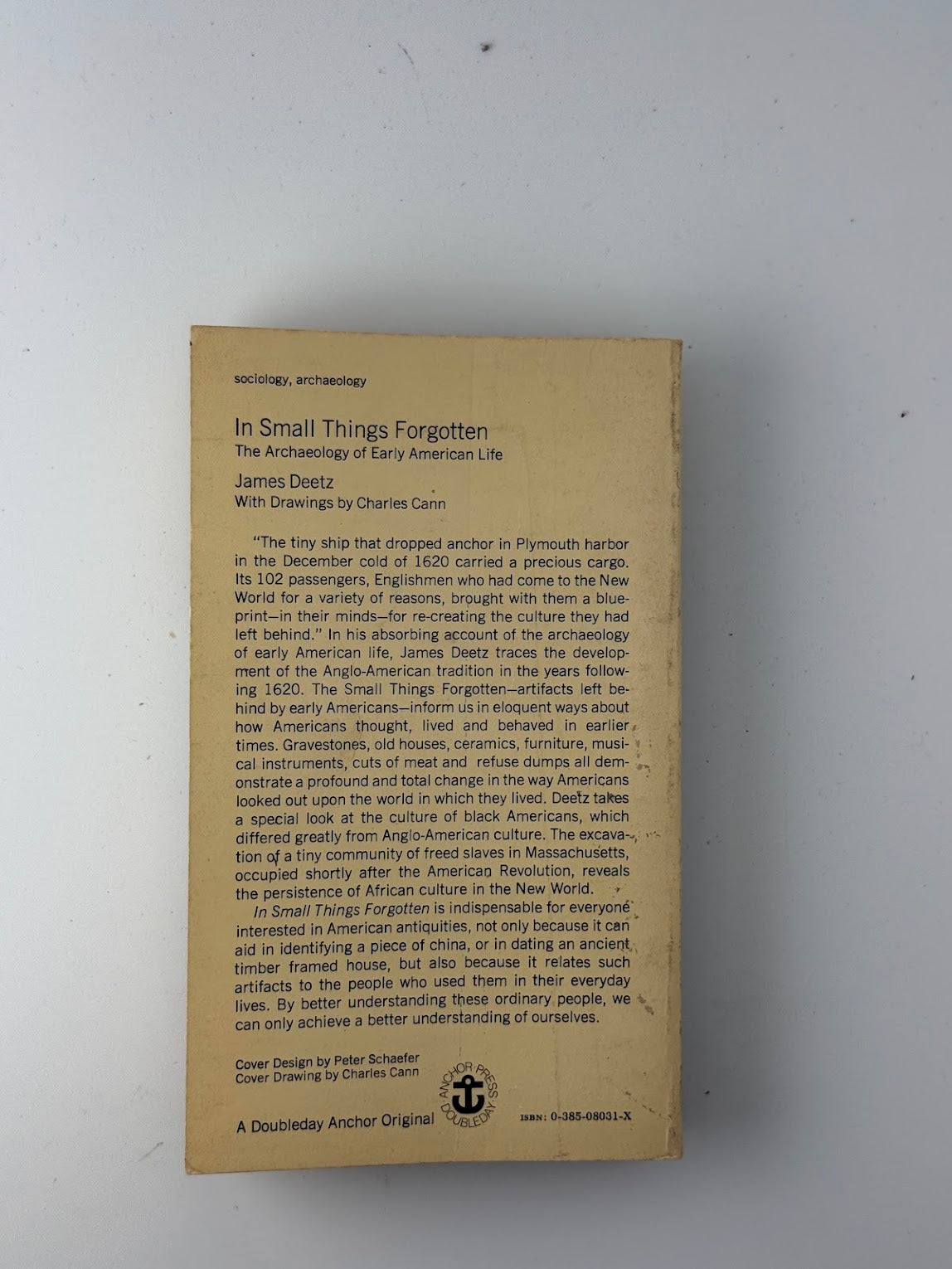 In Small Things Forgotten - The Archeology of Early American Life by James Deetz