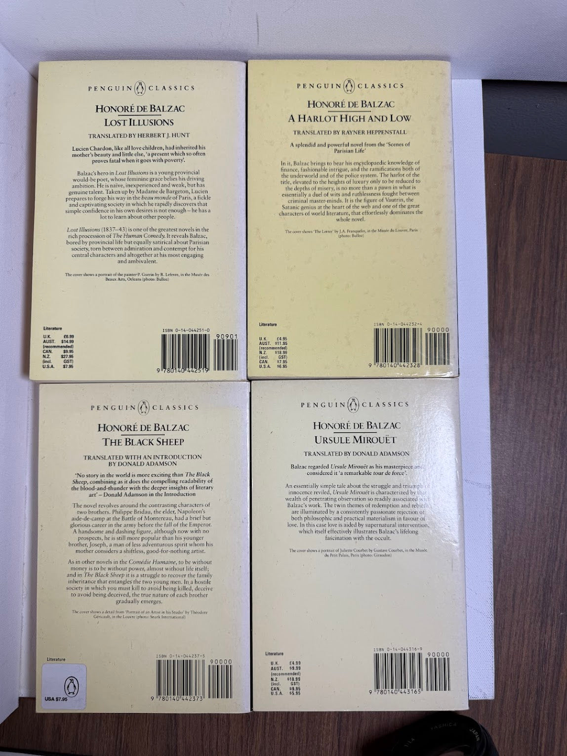 Lot of 4 Penguin Balzacs