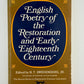 English Poetry of the Restoration and Early Eighteenth Century edited by H.T. Swedenborg Jr