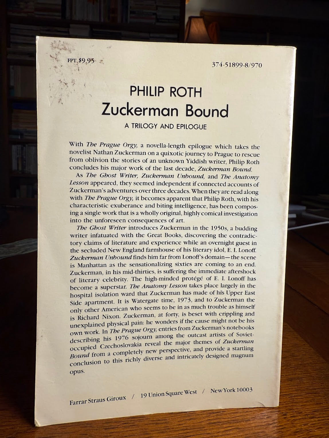 Zuckerman Bound by Philip Roth