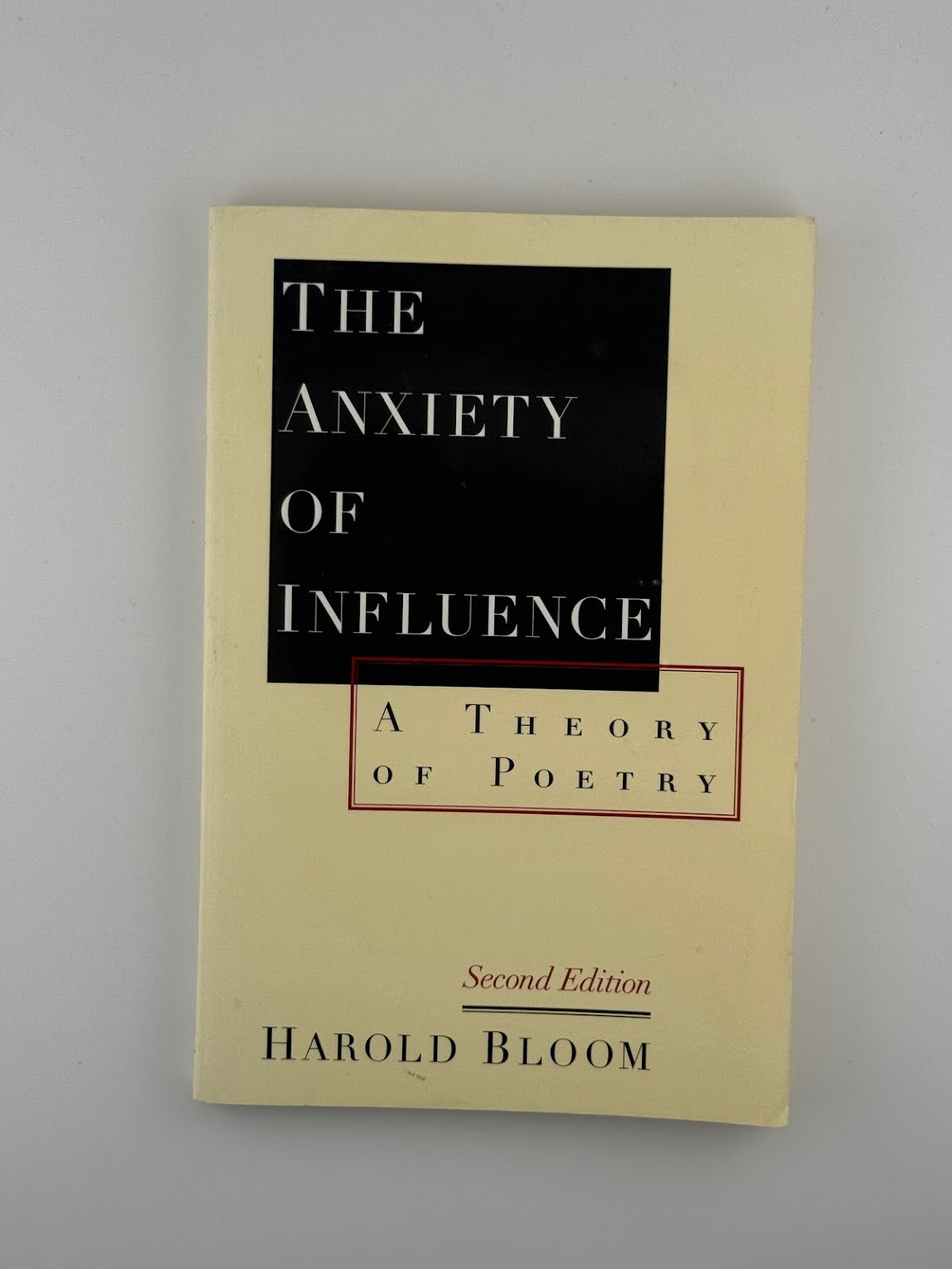 The Anxiety of Influence by Harold Bloom