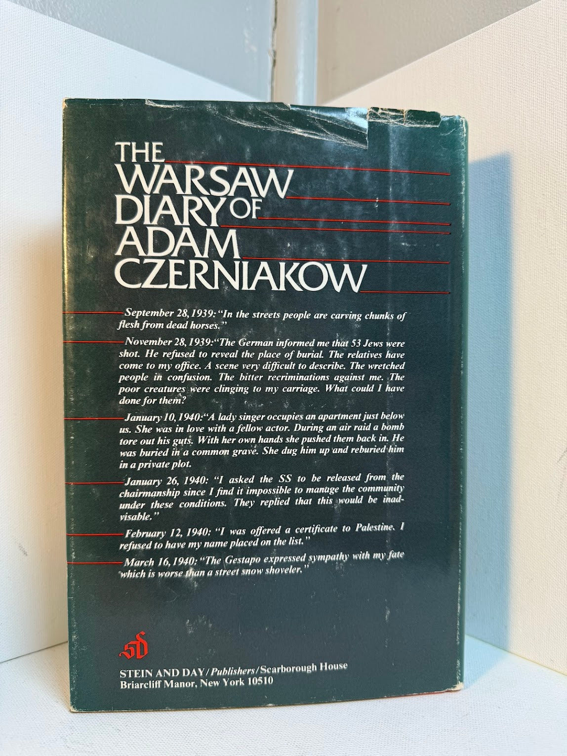 The Warsaw Diary of Adam Czerniakow