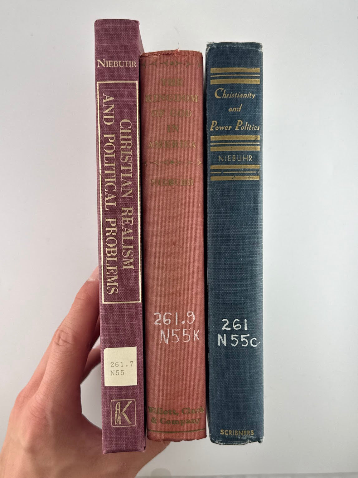 3 vintage volumes by Reinhold Niebuhr