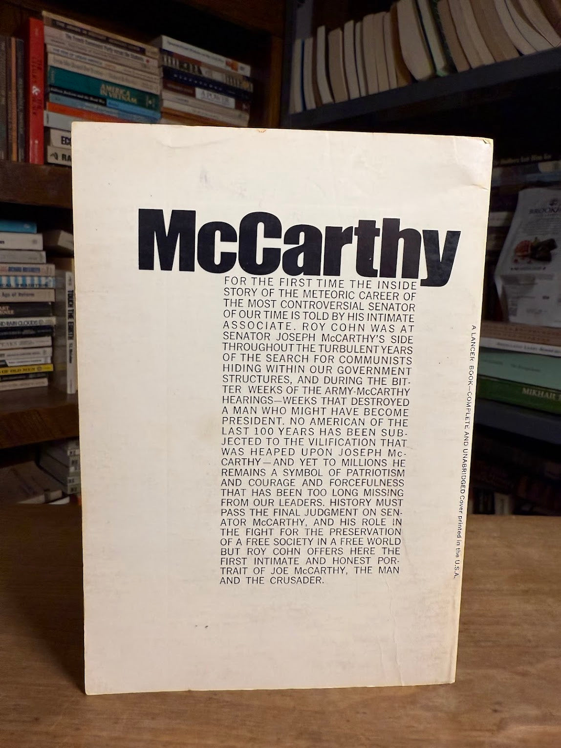 McCarthy by Roy Cohn