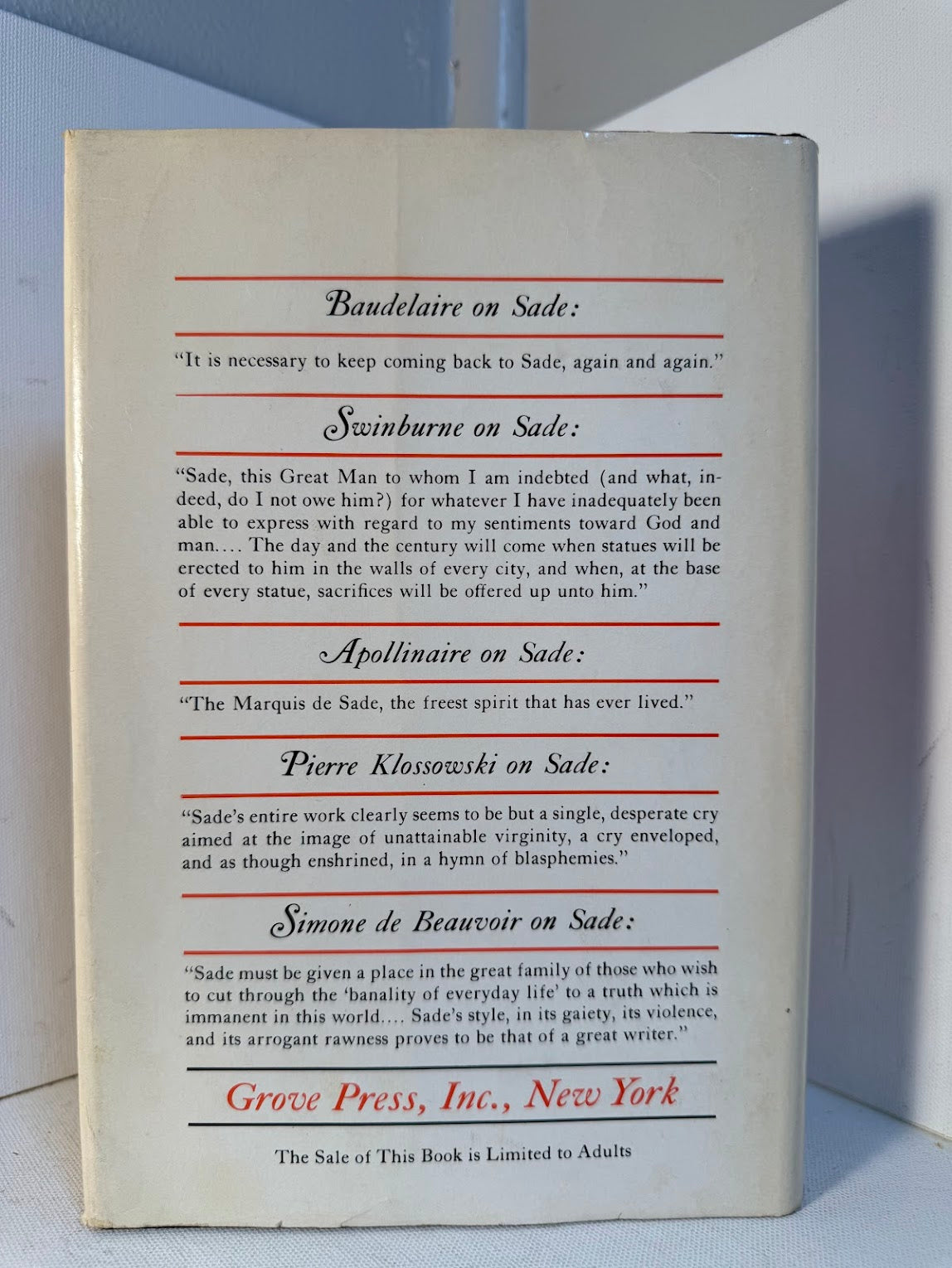 The Complete Justine and Other Writings by Marquis de Sade