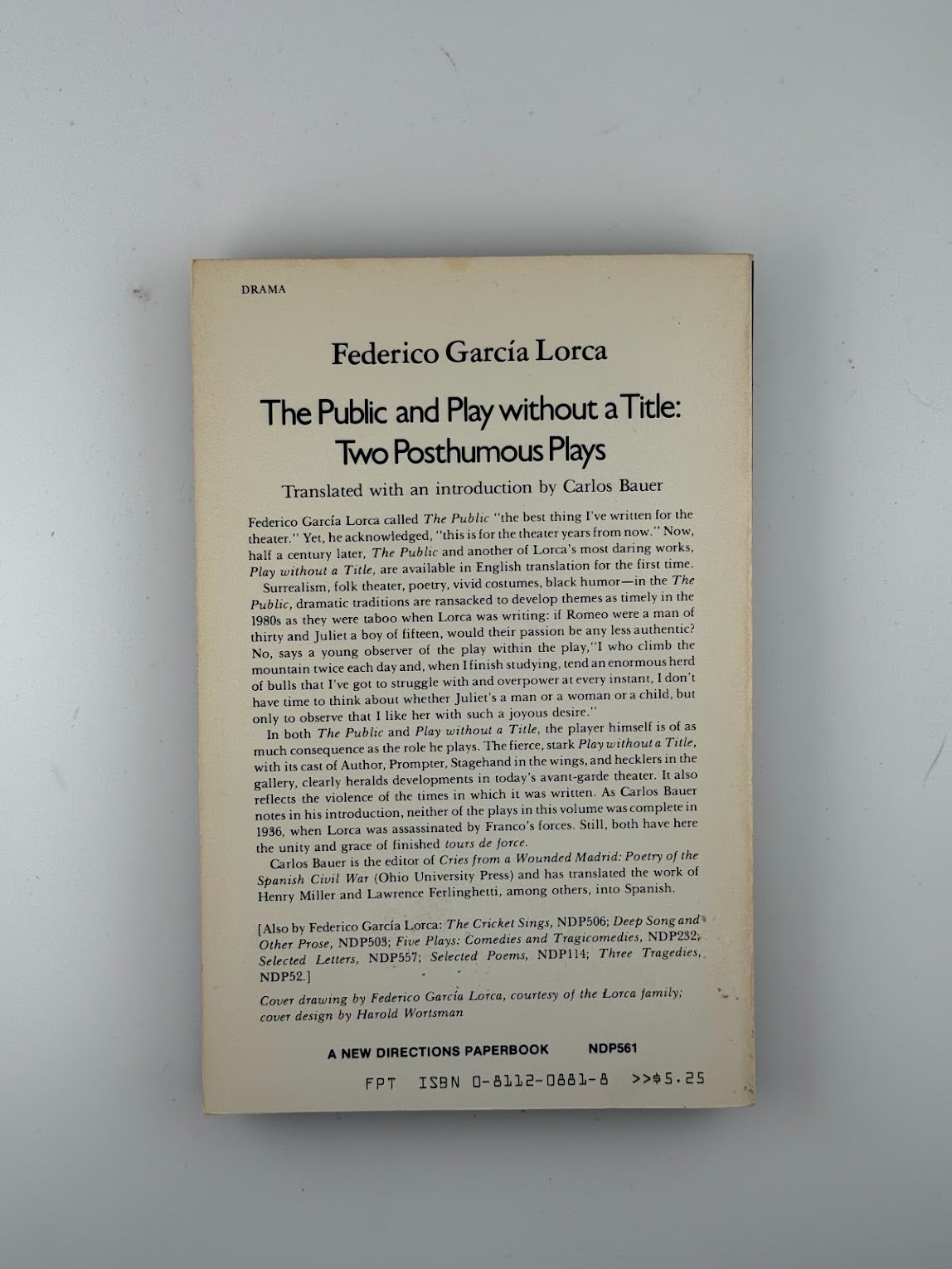 The Public & Play Without a Title by Federico Garcia Lorca