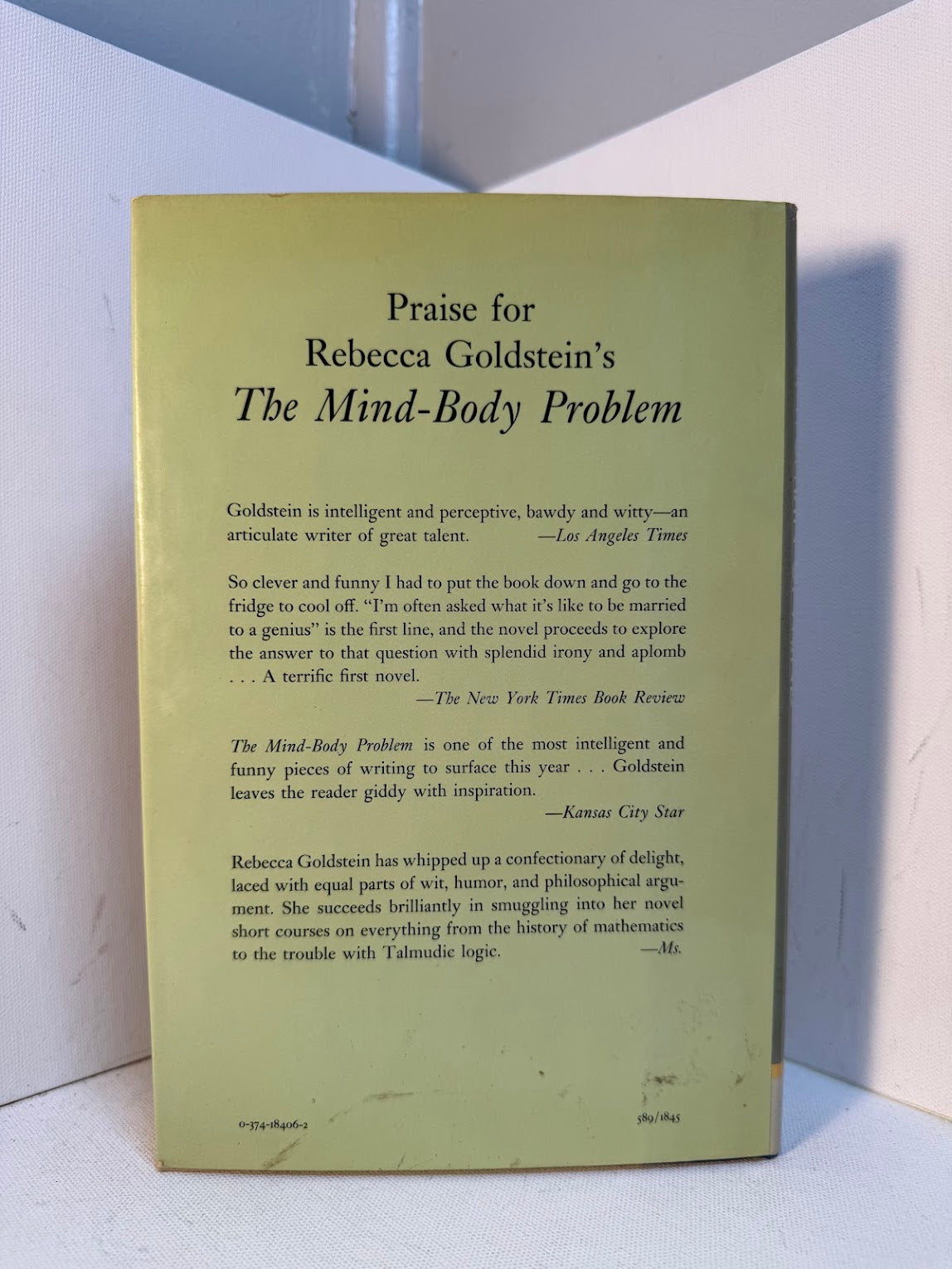 The Late-Summer Passion of a Woman of Mind by Rebecca Goldstein