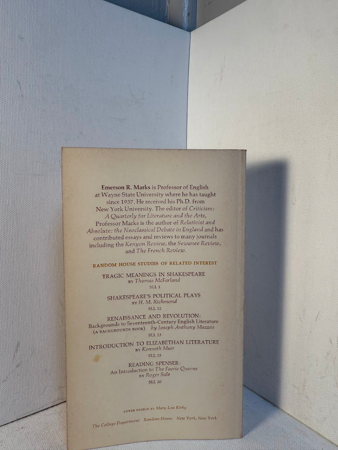 The Poetics of Reason - English Neoclassical Criticism by Emerson Marks