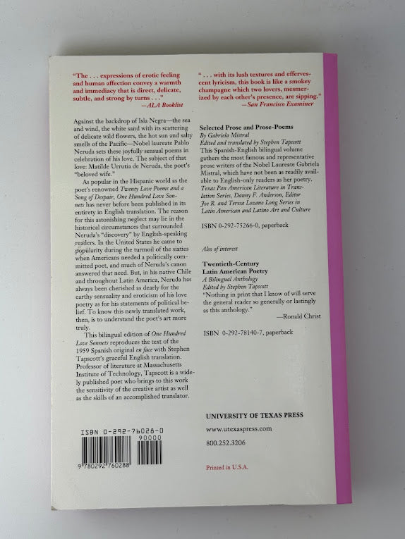 100 Love Sonnets by Pablo Neruda