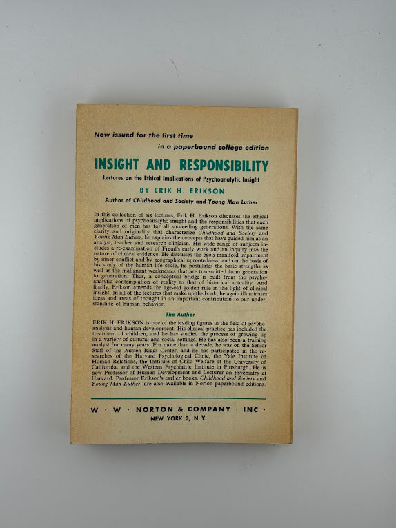 Insight and Responsibility by Erik H. Erikson