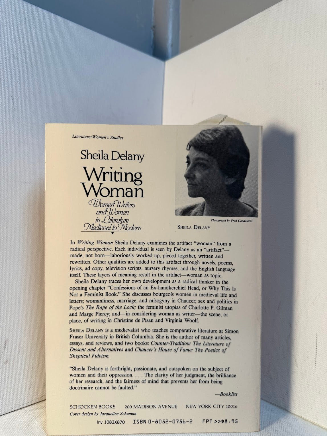 Writing Woman - Women Writers and Women in Literature Medieval to Modern by Sheila Delany