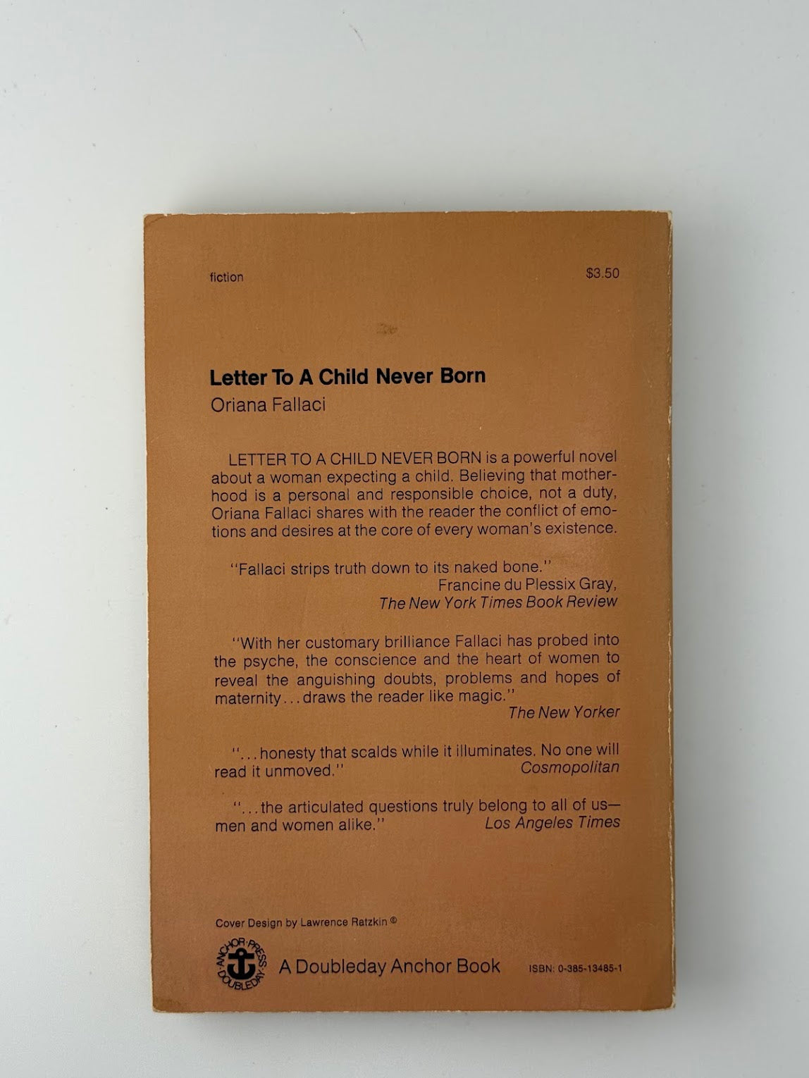 Letter to a Child Never Born by Oriana Fallaci