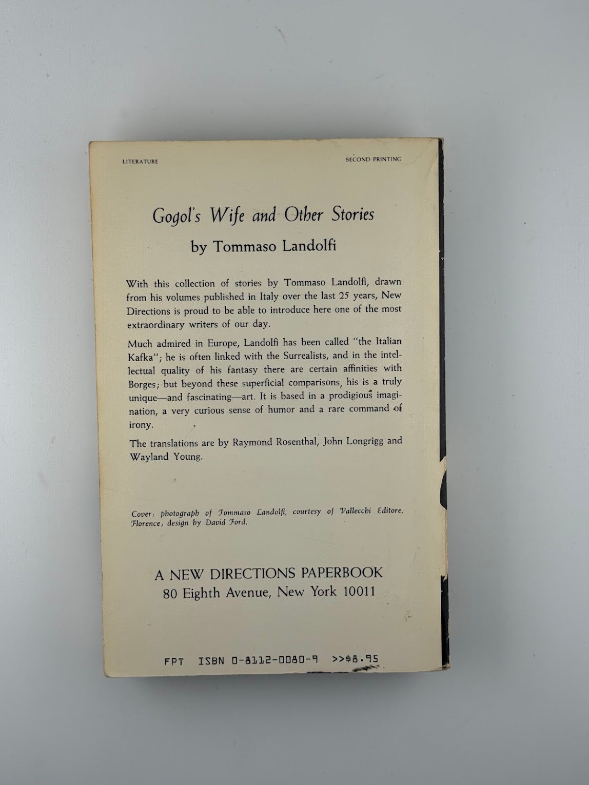 Gogol's Wife and Other Stories by Tommaso Landolfi