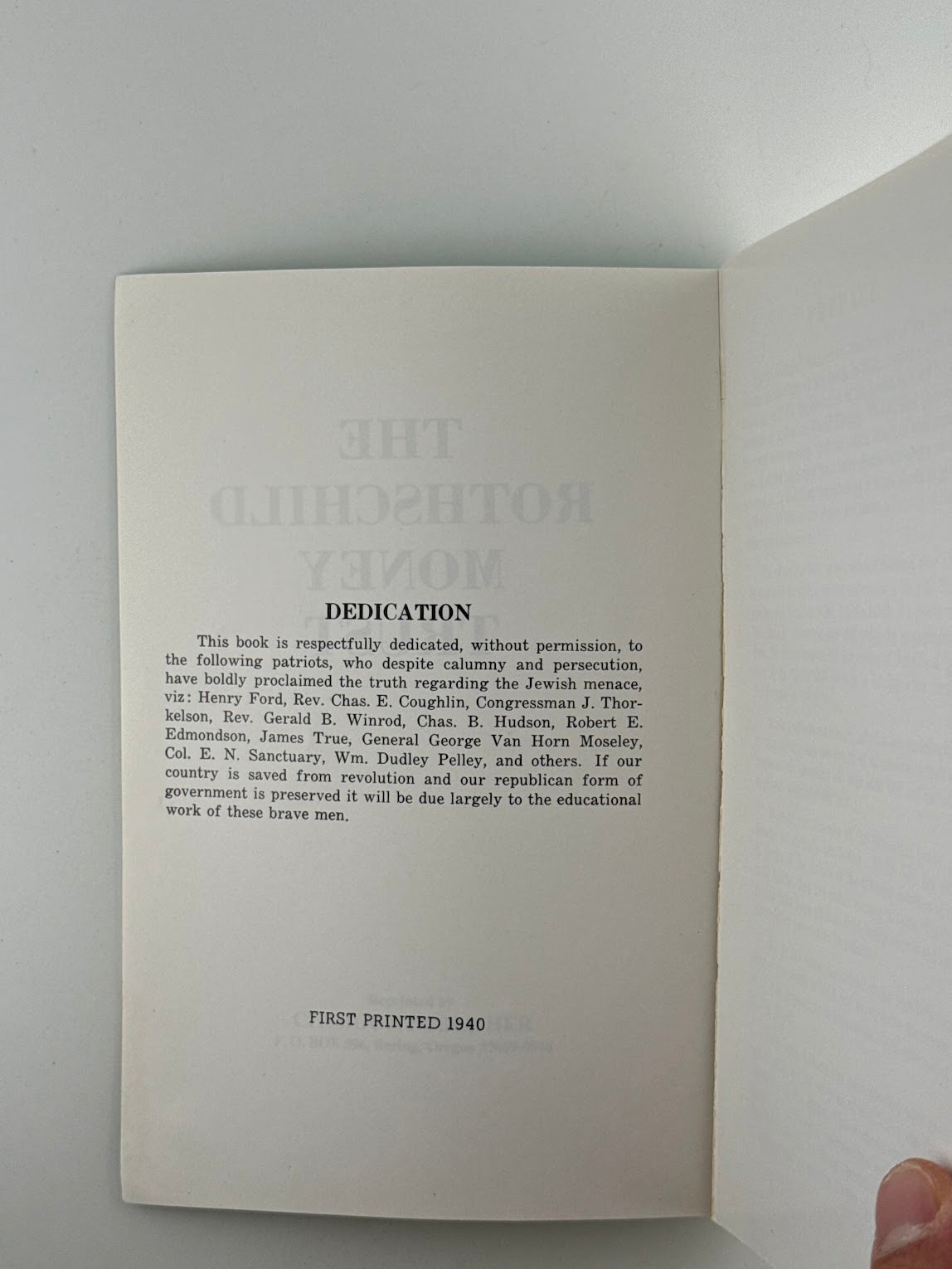 Rothschild Money Trust by George Armstrong