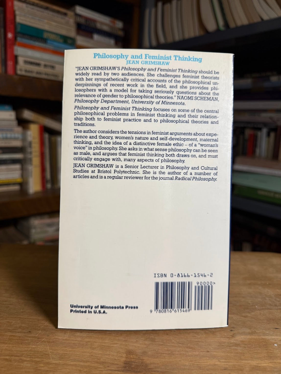 Philosophy and Feminist Thinking by Jean Grimshaw