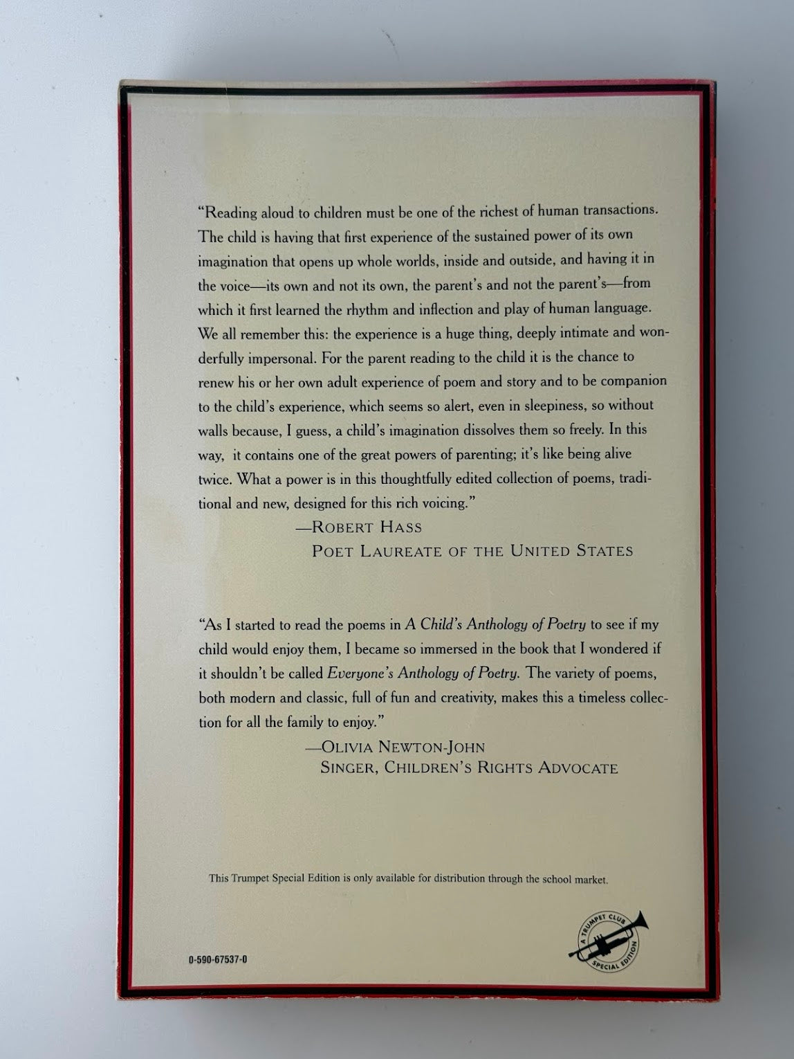 A Child's Anthology of Poetry edited by Elizabeth Hauge Sword