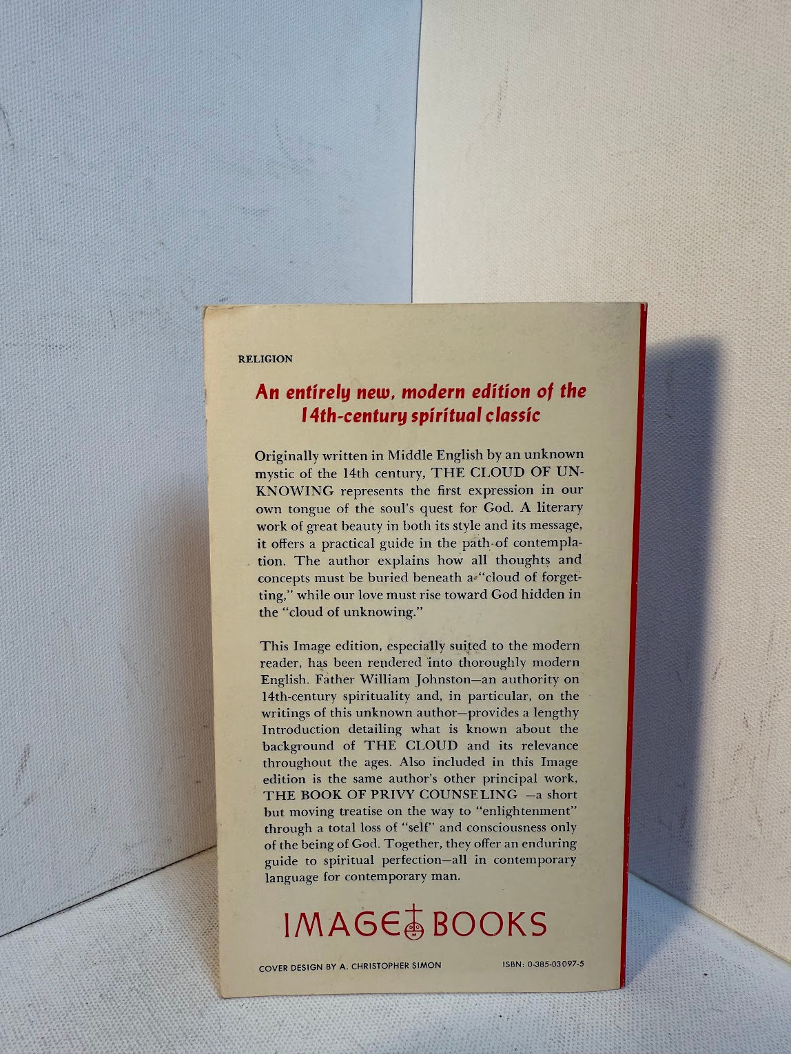 The Cloud of Unknowing edited by William Johnston