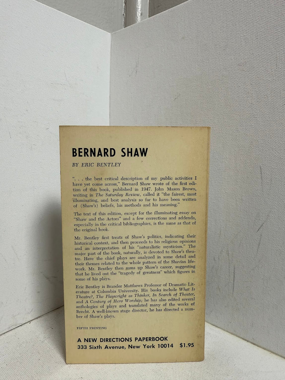 Bernard Shaw by Eric Bentley