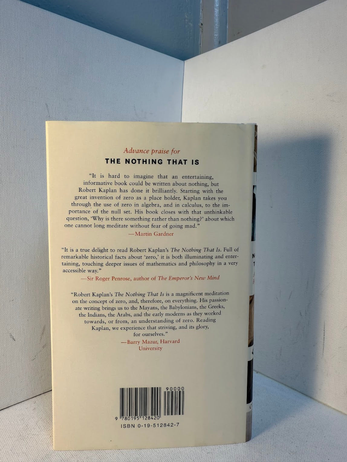 The Nothing That Is - A Natural History of Zero by Robert Kaplan