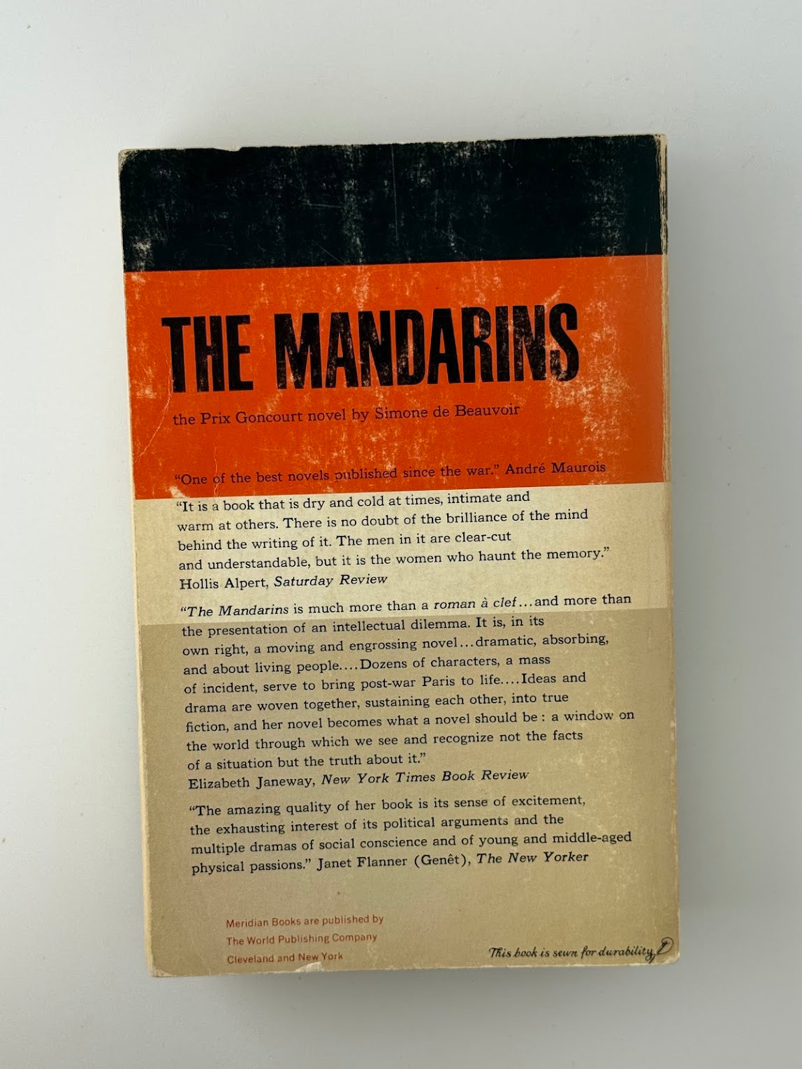 The Mandarins by Simone de Beauvoir