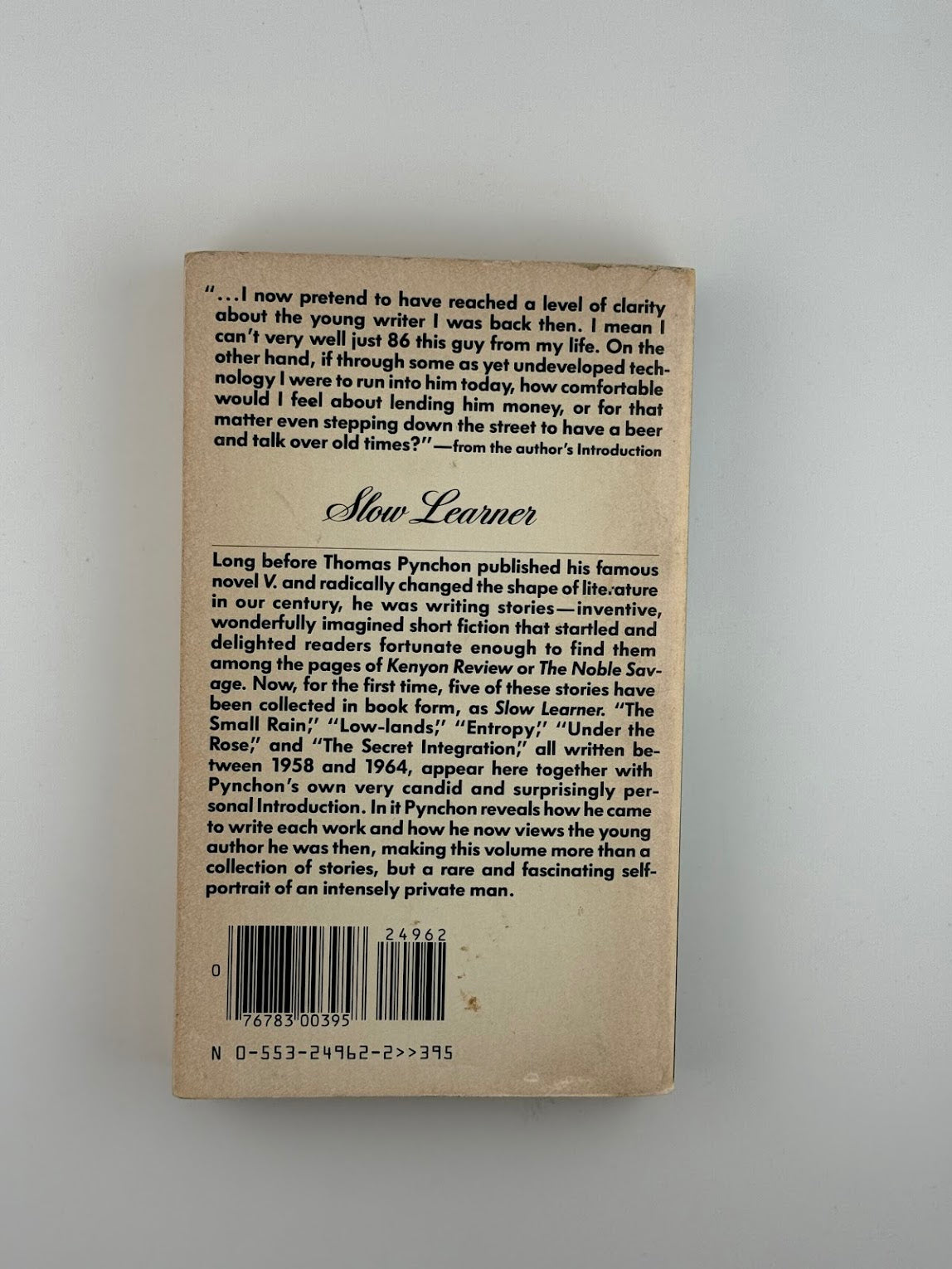 Slow Learner by Thomas Pynchon