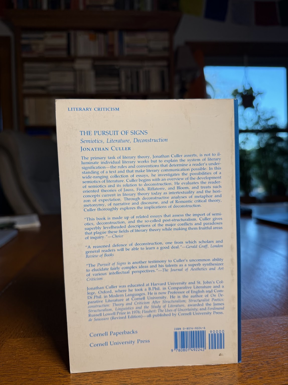 The Pursuit of Signs - Semiotics, Literature, Deconstruction by Jonathan Culler