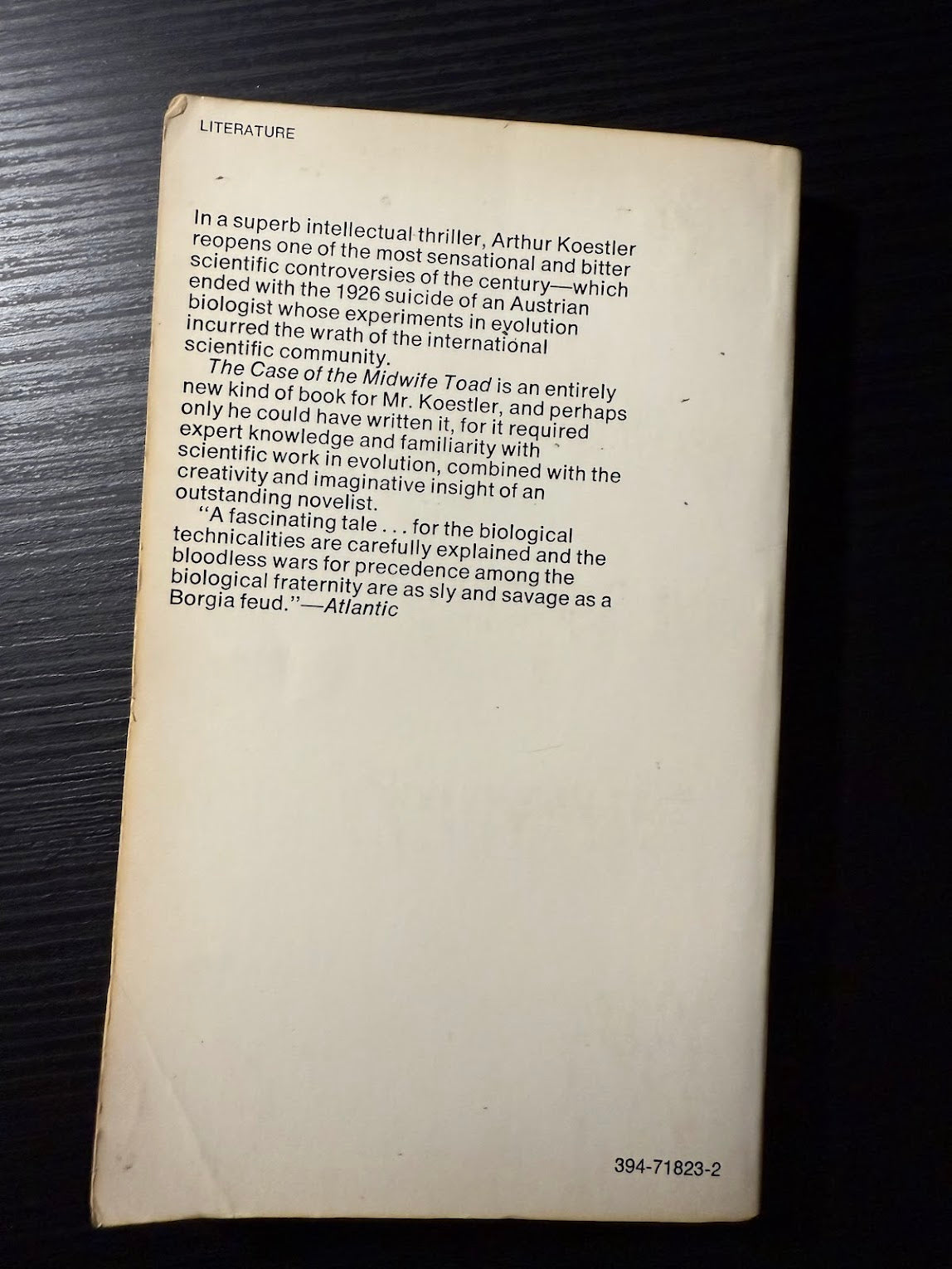 The Case of the Midwife Toad by Arthur Koestler