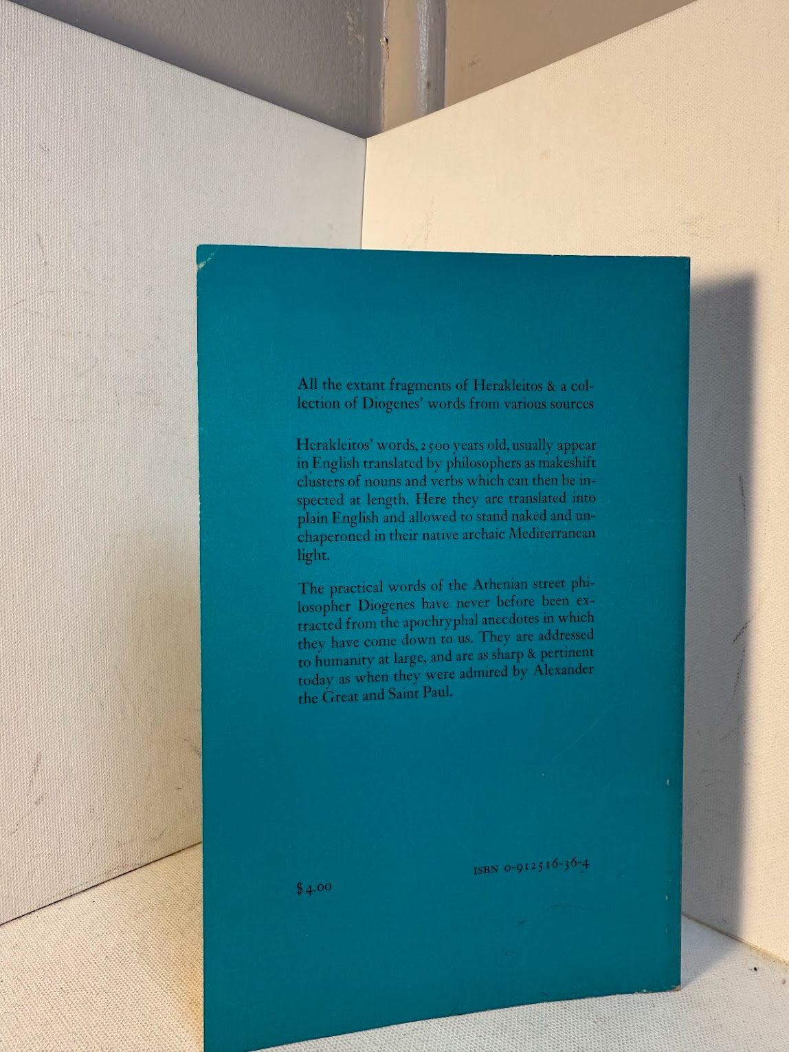 Herakleitos and Diogenes translated by Guy Davenport