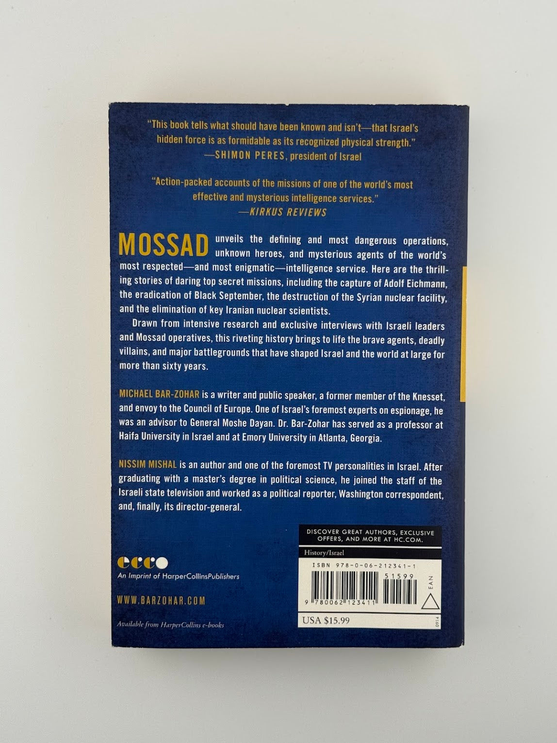 Mossad by Michael Bar-Zohar and Nissim Mishal