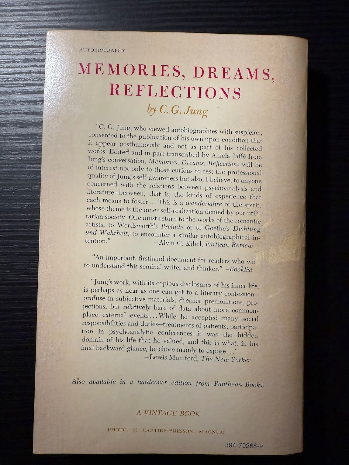 Memories, Dreams, Reflections by C.G. Jung
