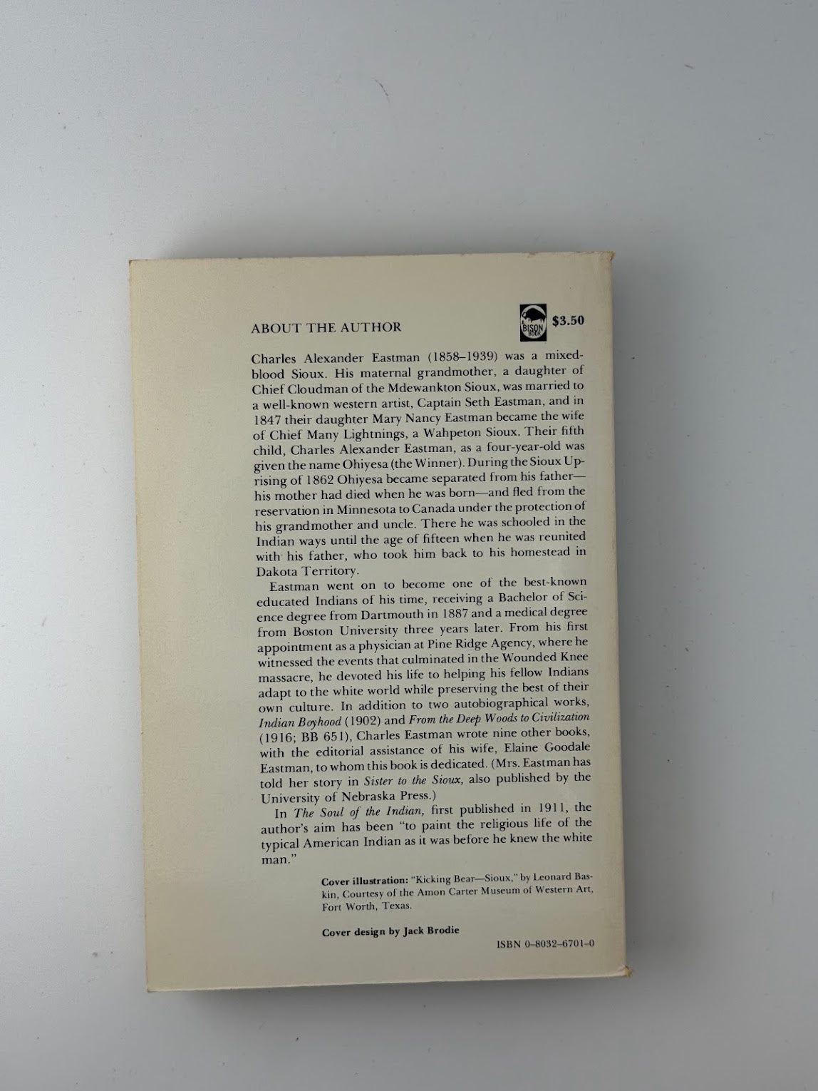 The Soul of the Indian by Charles Alexander Eastman