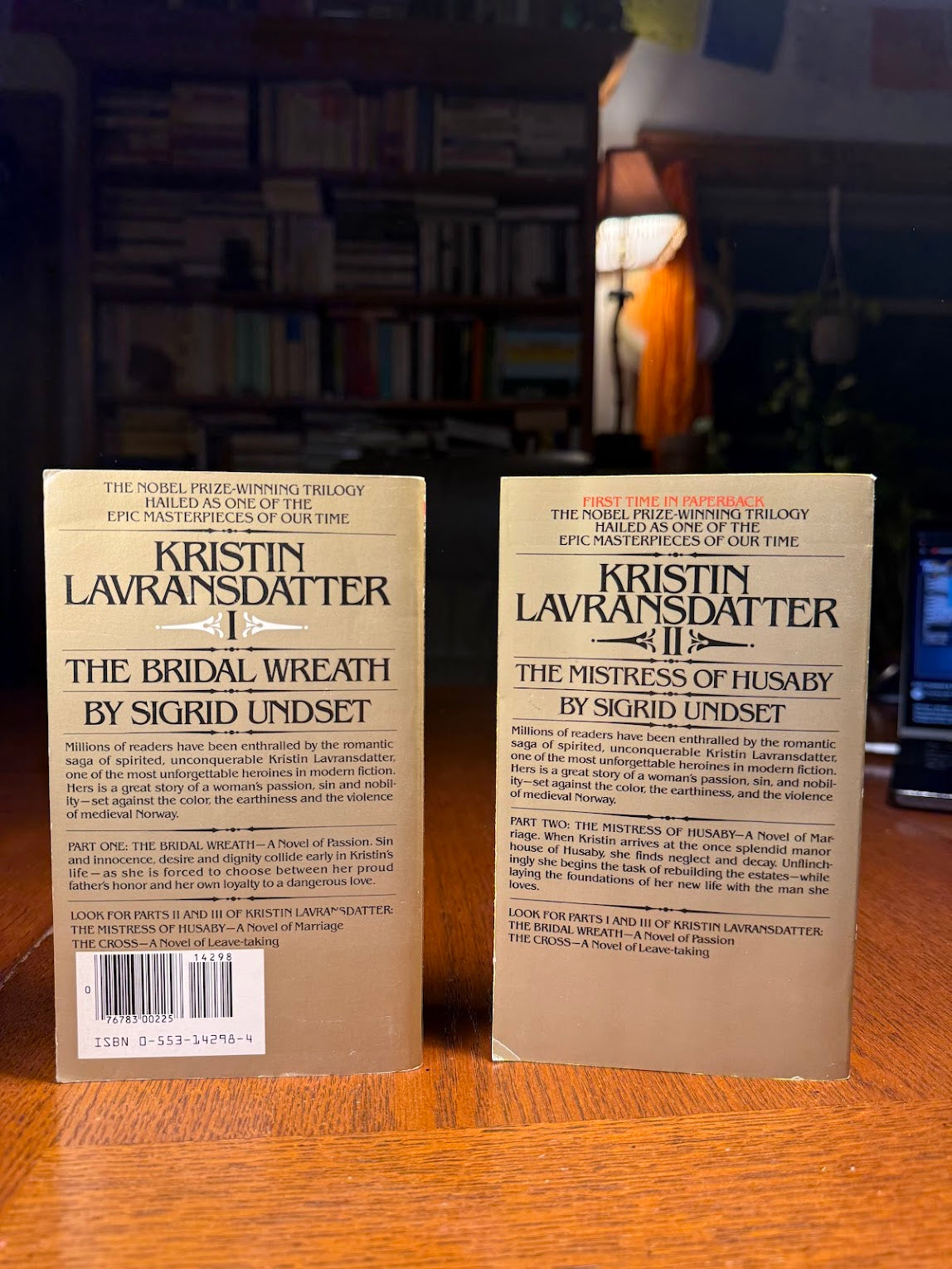 Kristin Lavransdatter 1 + 2 by Sigrid Undset