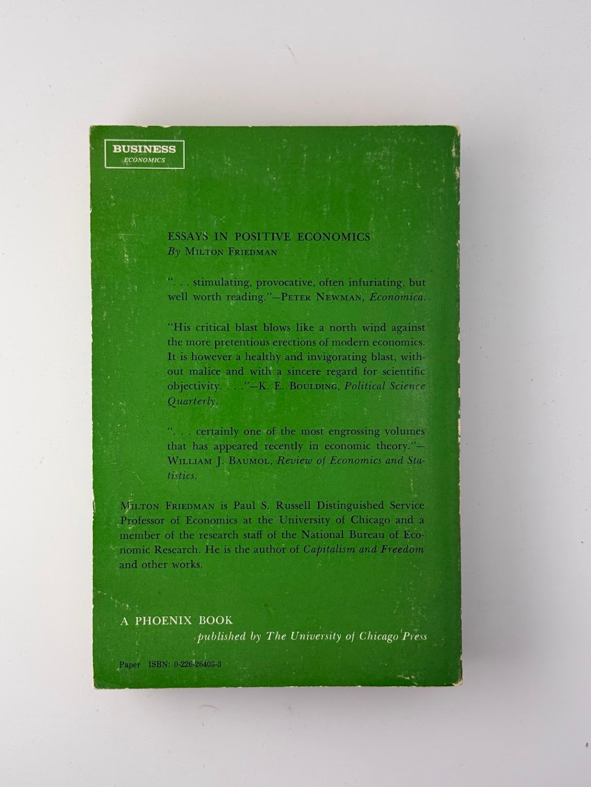 Essays in Positive Economics by Milton Friedman