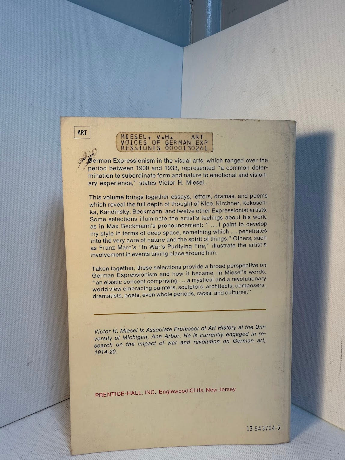 Voices of German Expressionism edited by Victor H. Miesel