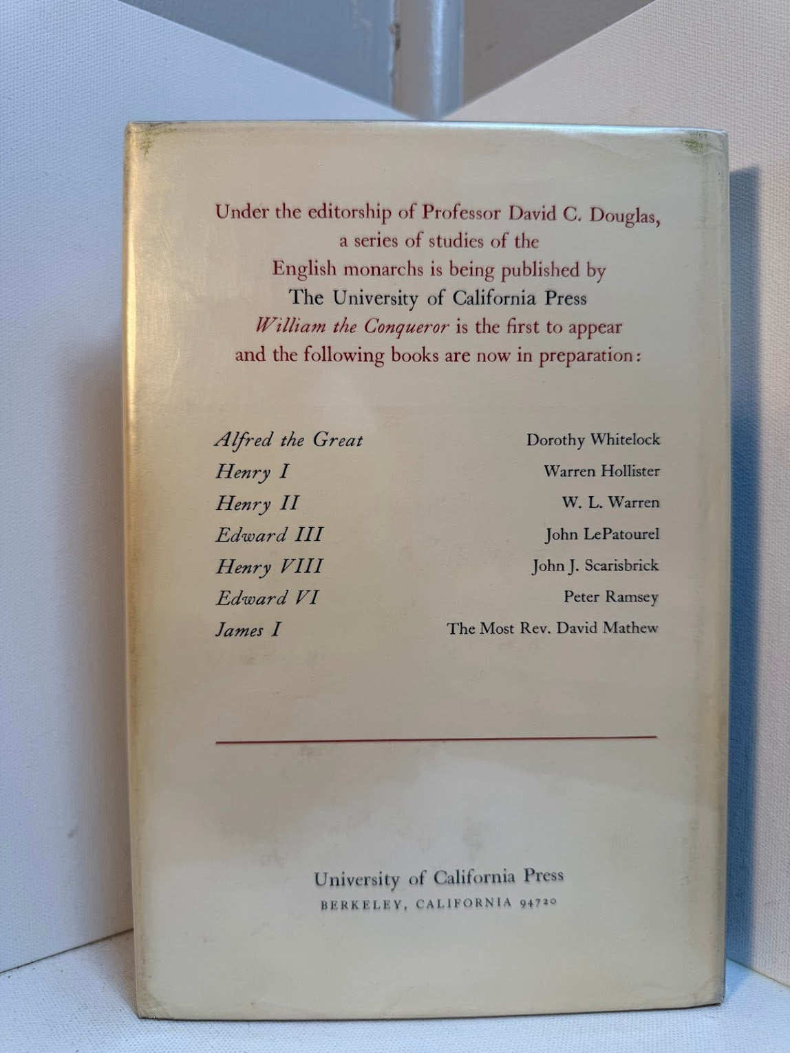 William the Conqueror by David C. Douglas