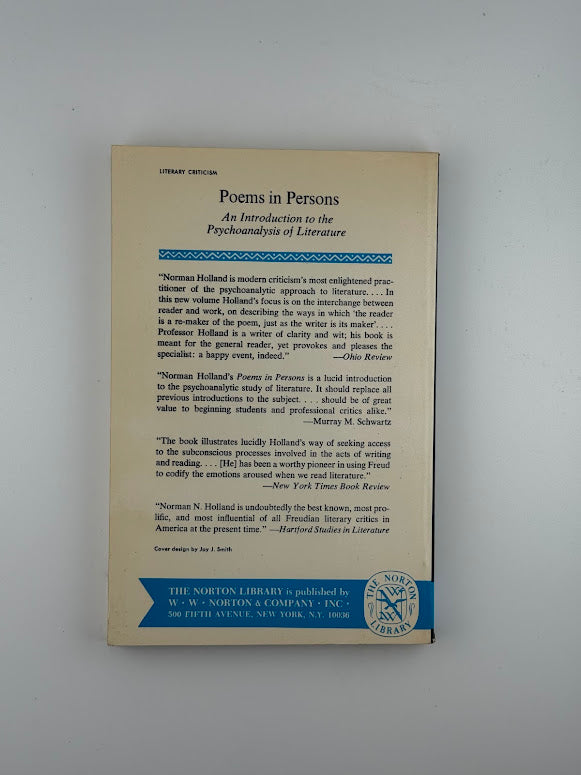 Poems in Persons by Norman N. Holland