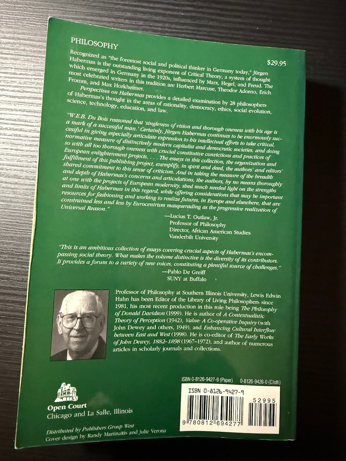 Perspectives on Habermas edited by Lewis Edwin Hahn