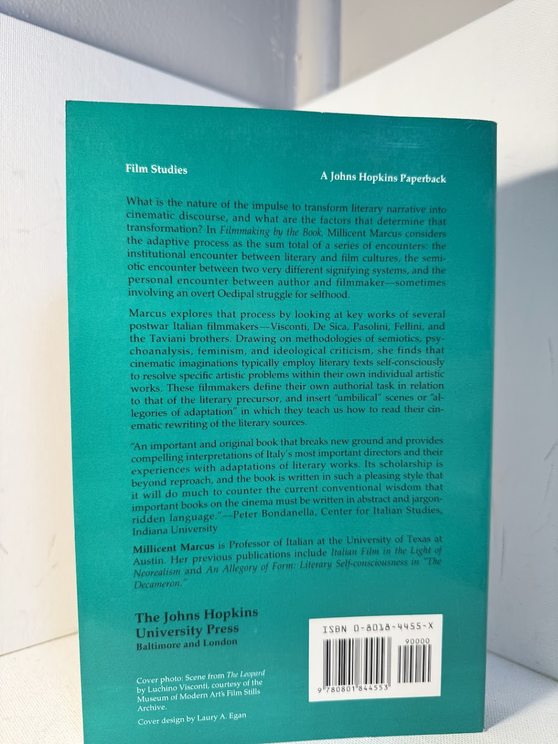 Filmmaking by the Book - Italian Cinema and Literary Adaptation by Millicent Marcus
