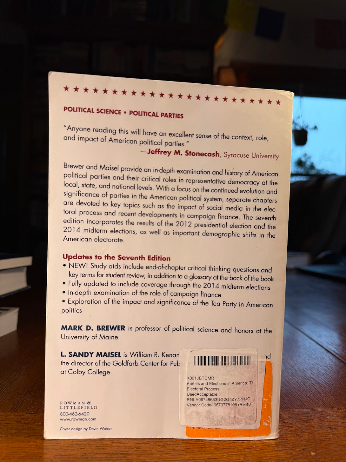 Parties and Elections in America by Brewer and Maisel