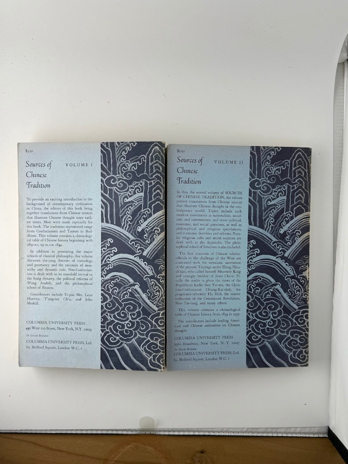 Sources of Chinese Tradition (2vol)