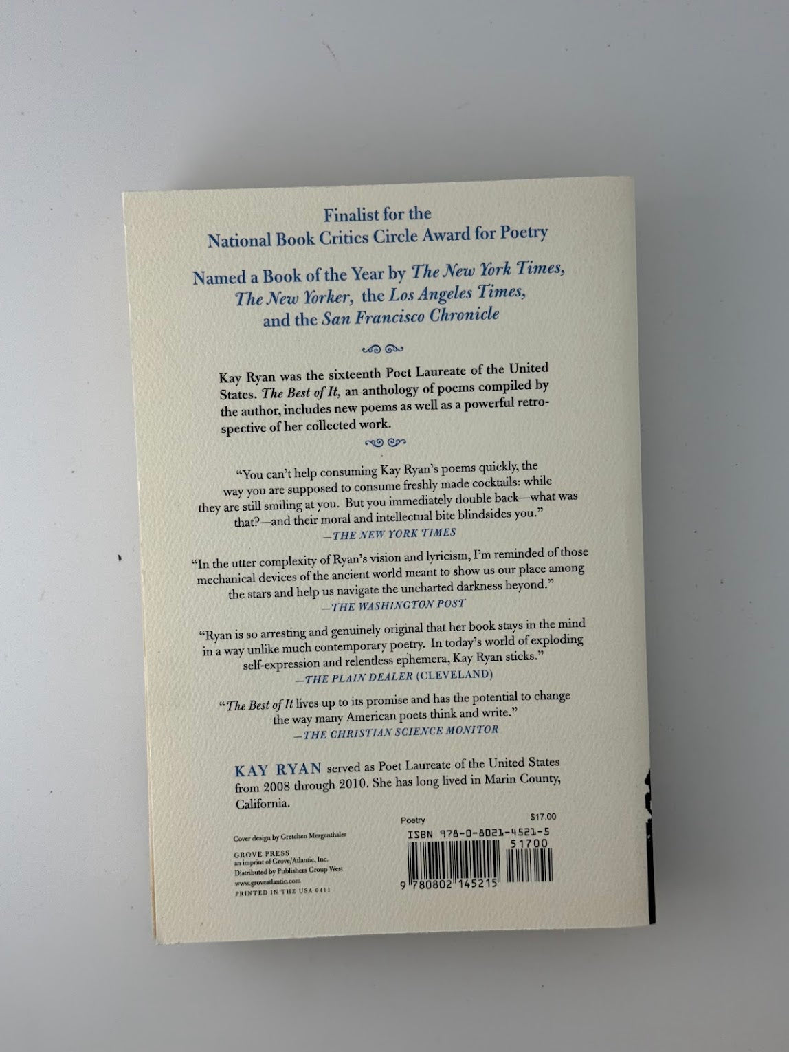 The Best of It by Kay Ryan