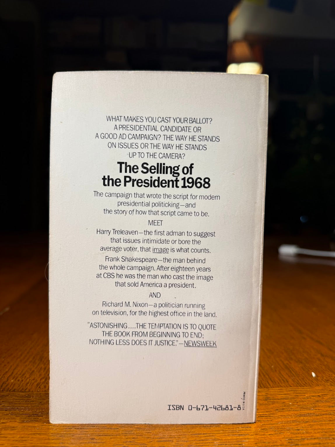 The Selling of the President 1968 by Joe McGinniss