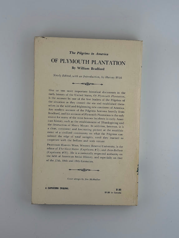 Of Plymouth Plantation by William Bradford