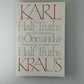 Half Truths and One and a Half Truths by Karl Kraus