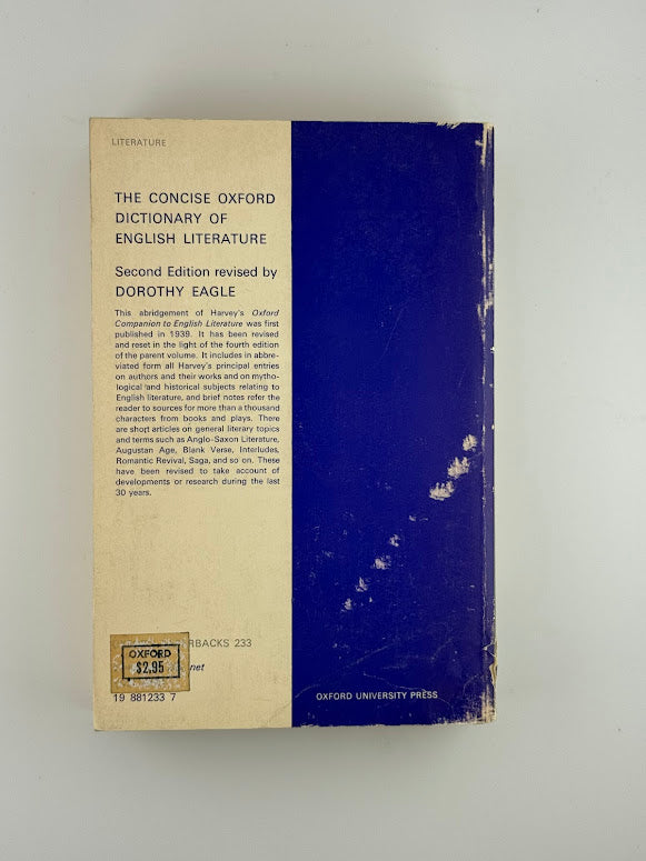 The Concise Oxford Dictionary of English Literature